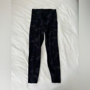 Black Camo leggings with side pocket